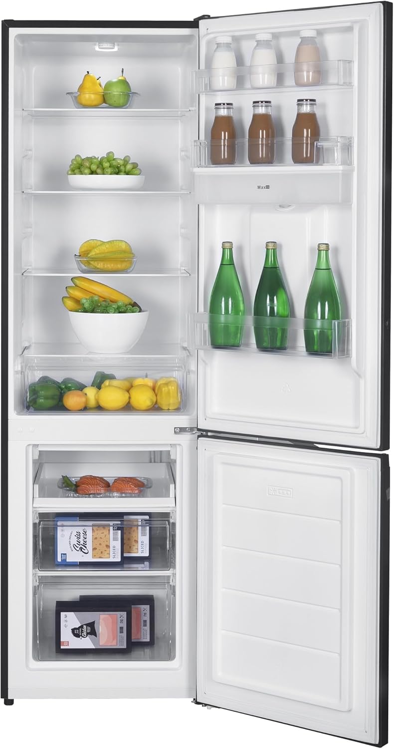 GEDTECH - réfrigérateur combiné 262L, congélateur bas, classe E, GCB262BL