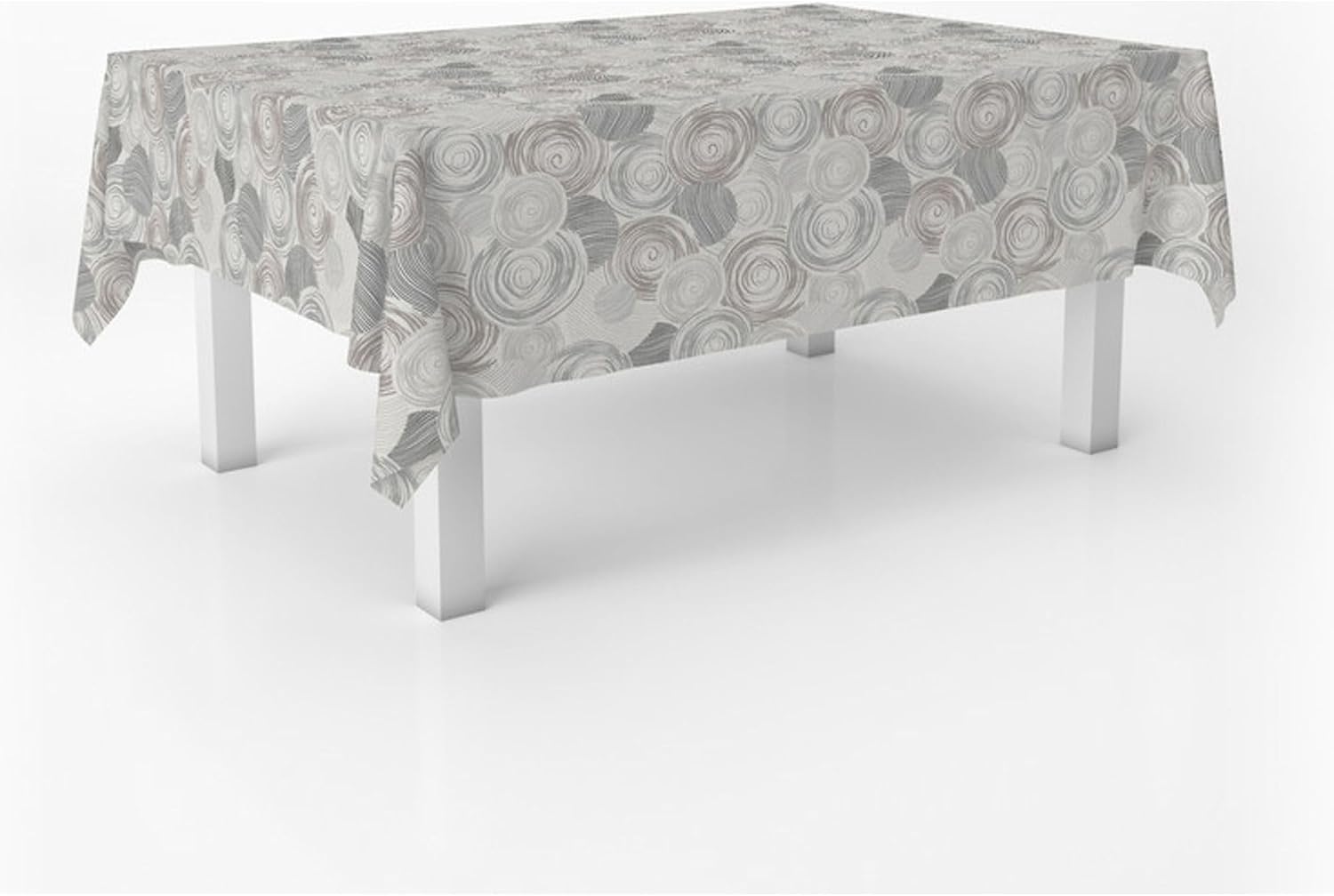 Nappe en toile cirée - rectangulaire 100x140 cm - anti-taches, imperméable, gris