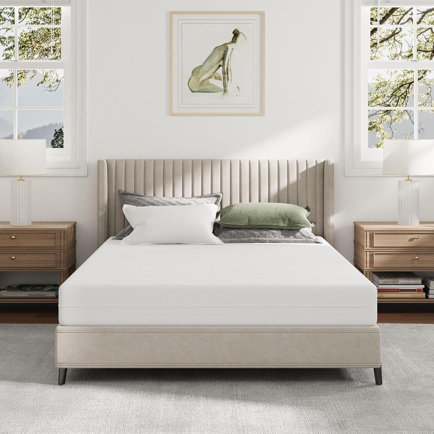 Novilla - Matelas 7 zones - 90x200 cm - Housse amovible, 18 cm hauteur
