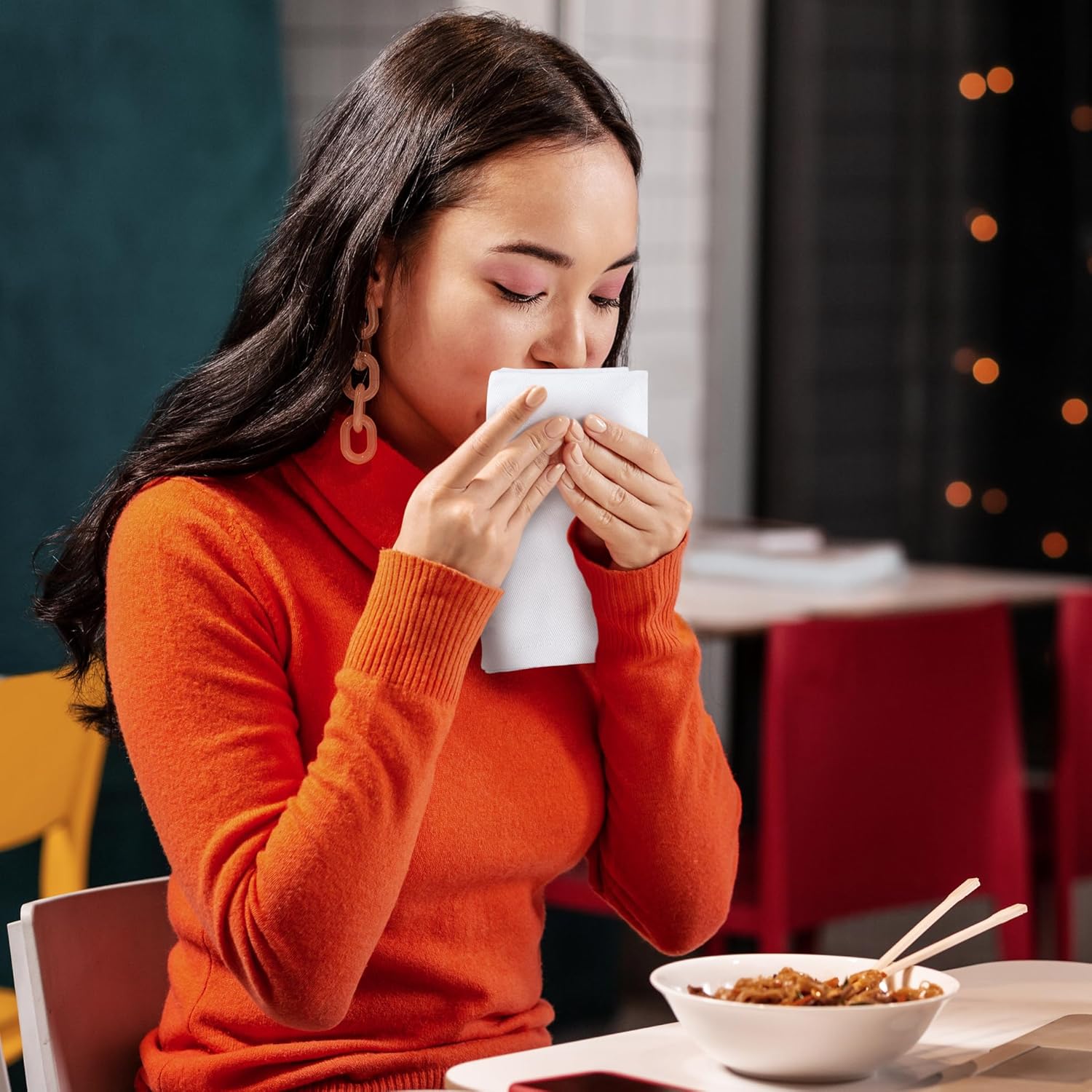 Utopia Kitchen - serviettes de table - 50x50 cm - coton mélangé, lavables, lot de 12