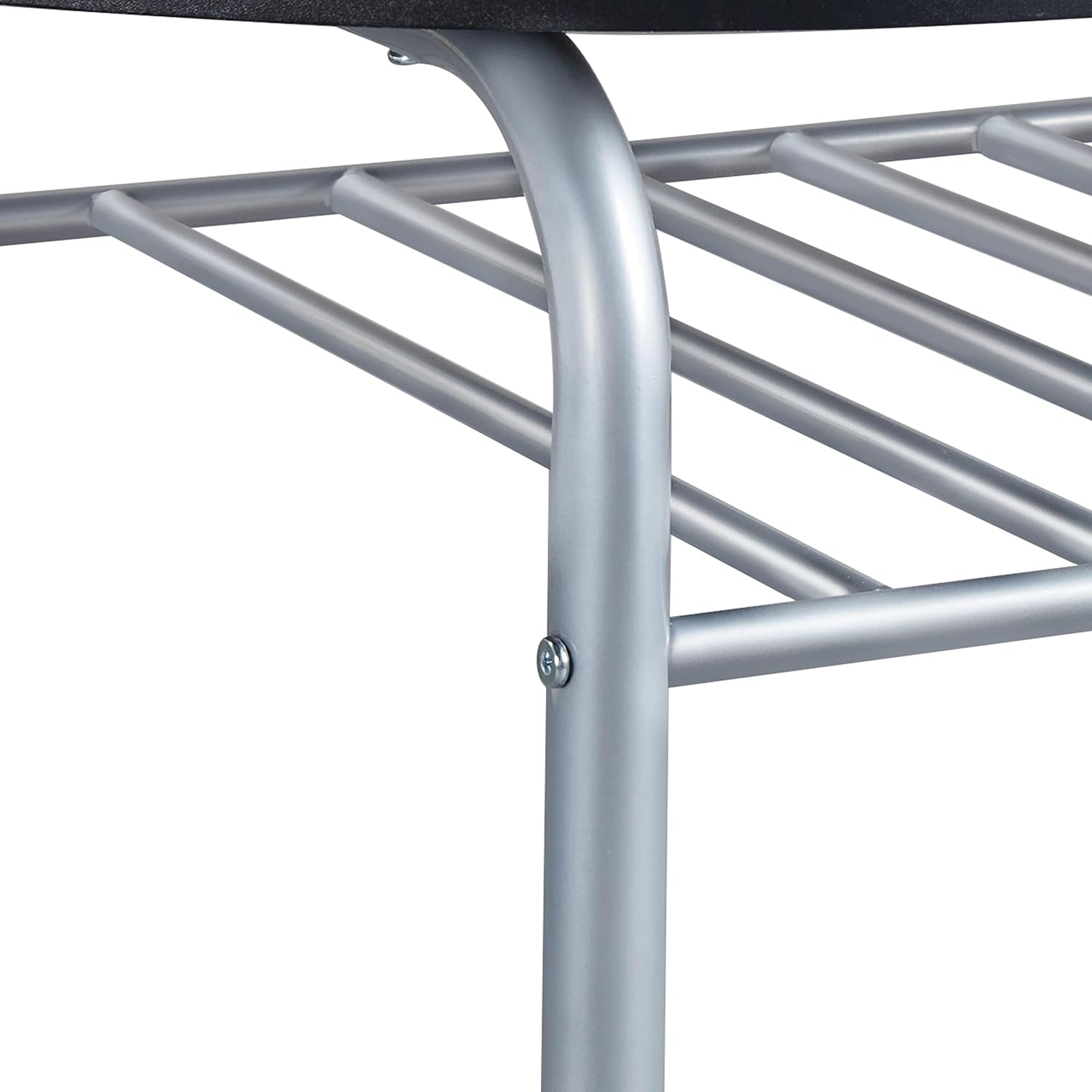 Yaheetech - Ensemble table ronde 90x53x75.5 cm - 2 chaises bois métal, porte-bouteilles