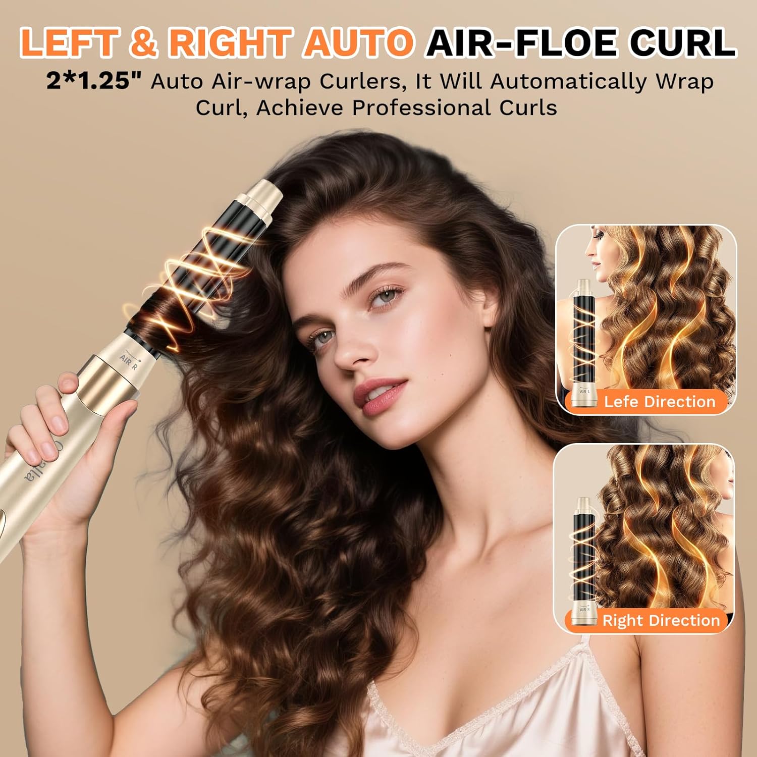 Brosse soufflante 6 en 1 - Air Styler - 11000 tr/min, céramique, ions, séchage et coiffage, sac inclus