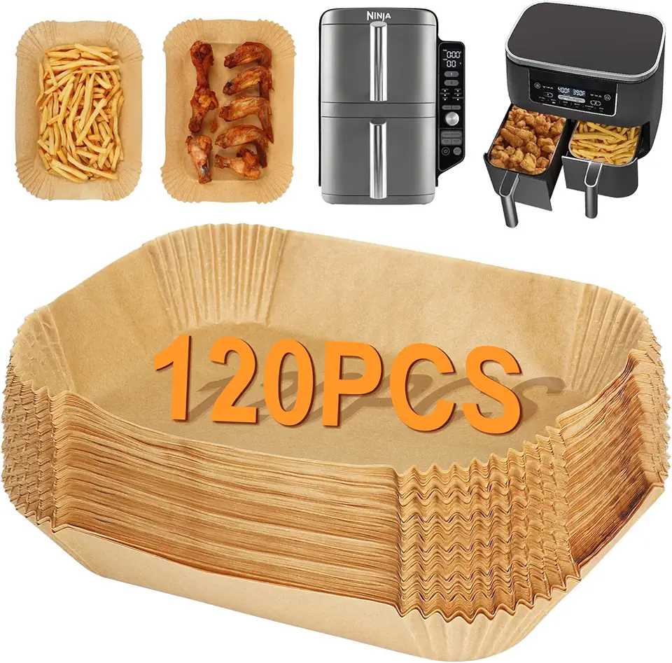 BYKITCHEN - Papier cuisson air fryer - 9,5L - 120 pièces, accessoires compatibles XL SL400EU