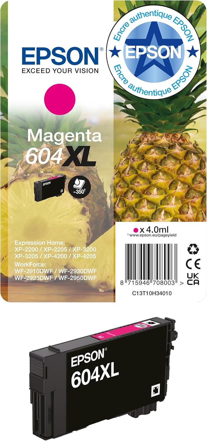 Epson - Cartouche 604XL Magenta - grande capacité, couleur vive