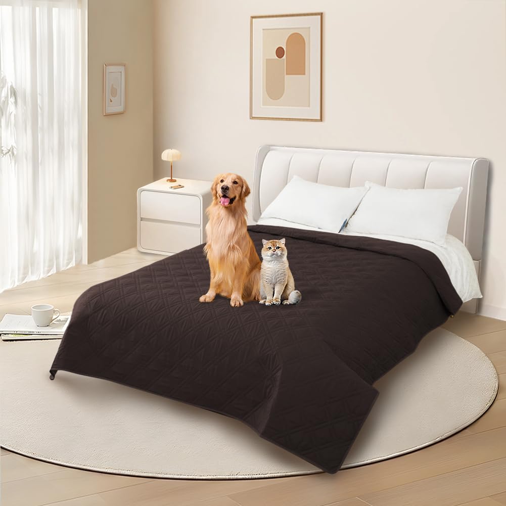 DUJUIKE - housse canapé imperméable, antidérapante, 208x208 cm, protection chiens/chats