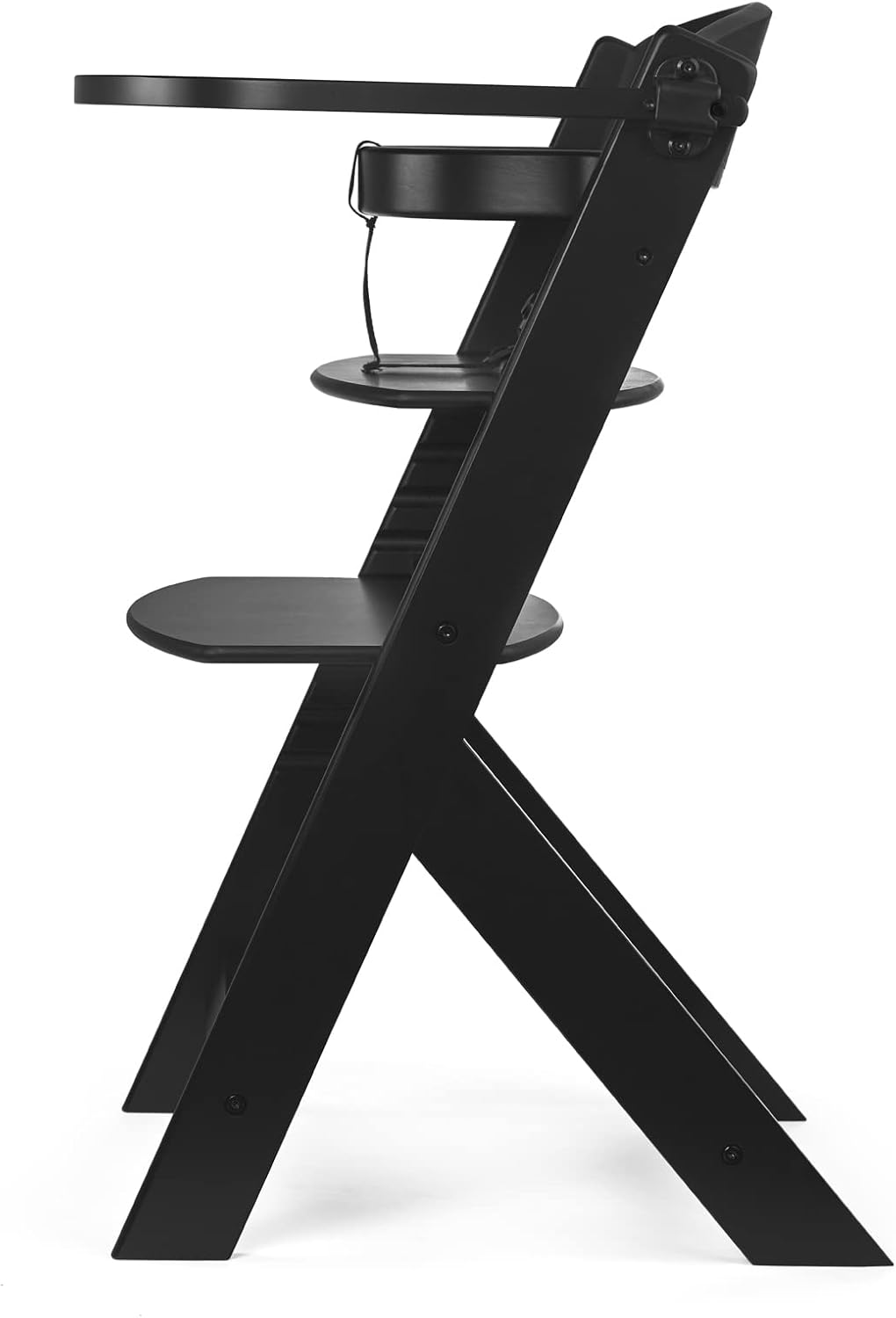 Kinderkraft - ENOCK, chaise haute évolutive bois, réglable, coussin, noir