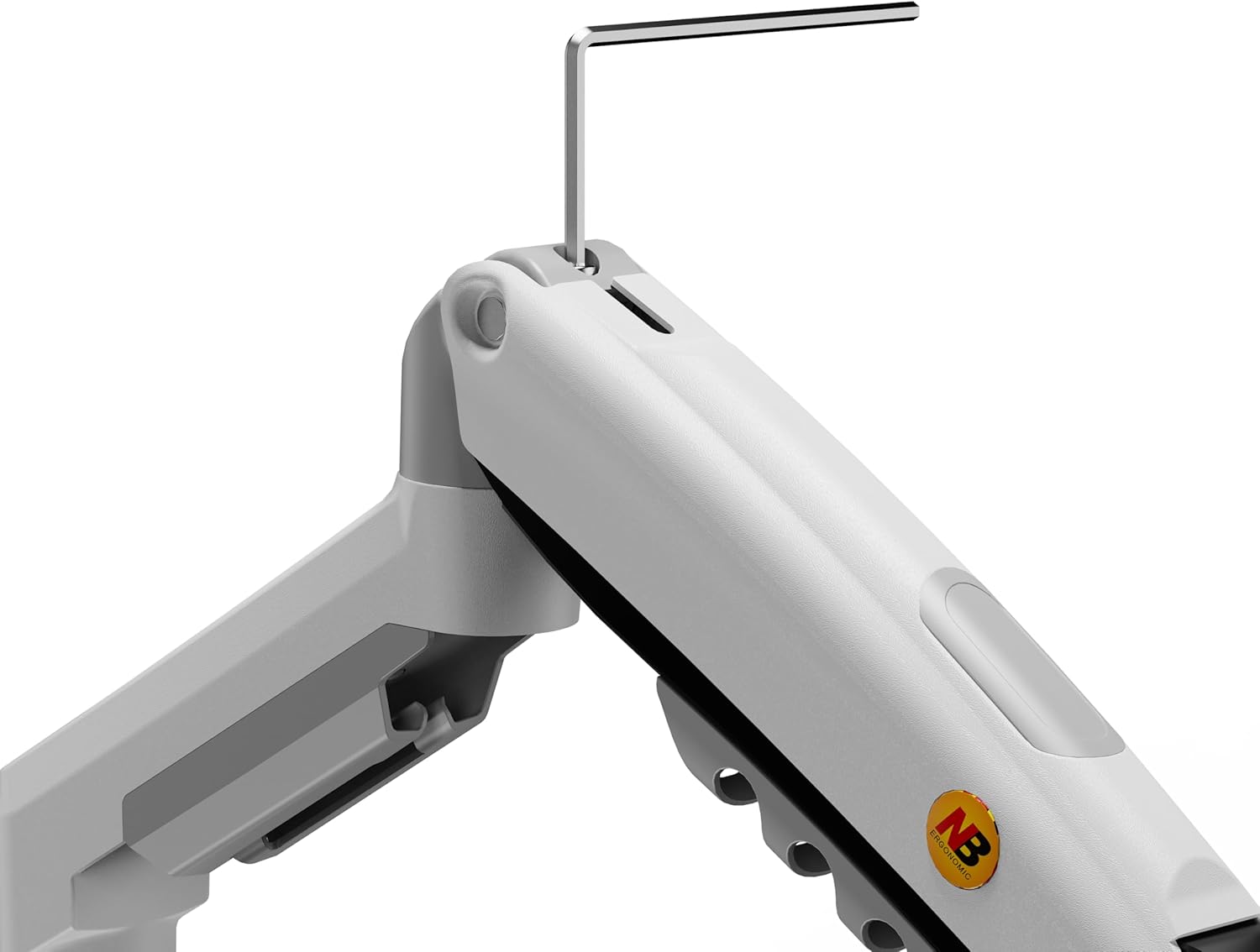 Ergosolid - Support écran PC - 17 à 32 pouces - bras articulé, ressort à gaz, rotation 360°