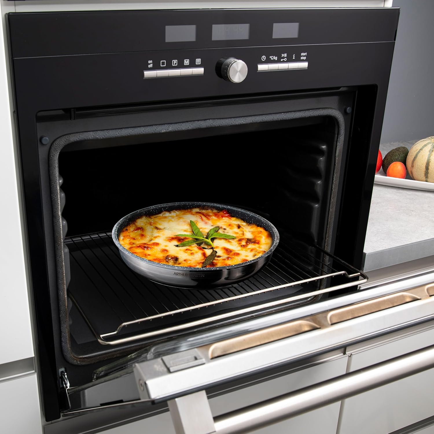 Arthur Martin - set 3 poêles inox poignée amovible induction - AM9728