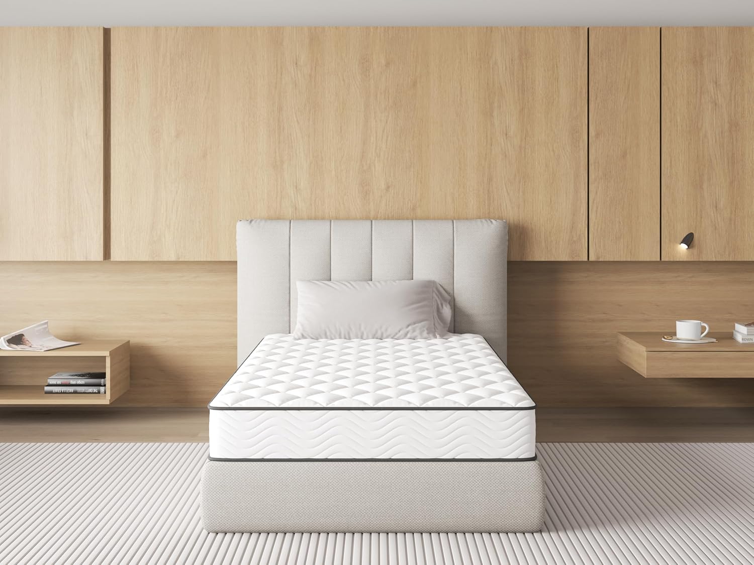 Matelas mousse - Lot de 2 - 90x190x14 cm - moelleux, respirant, confortable