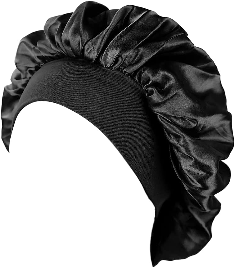 Bonnet satin cheveux - lot de 2 - taille adulte - protection nuit, douceur