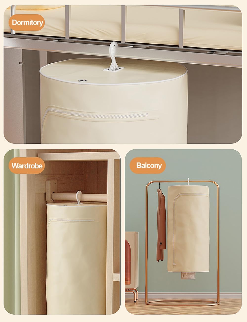 Sèche-linge électrique portable - mini 600W - multifonction 3 en 1, compact, pompe à chaleur