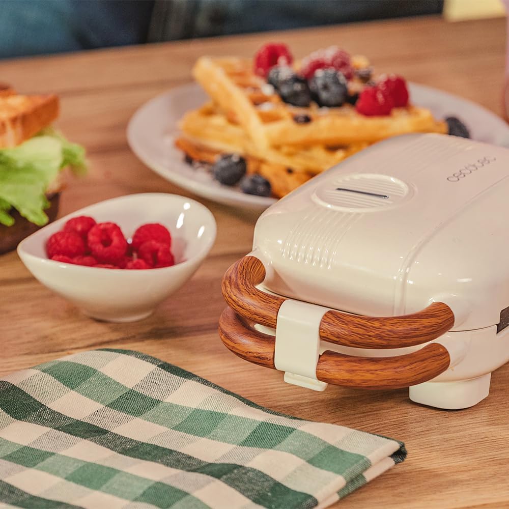 Cecotec - Rock'nToast Retro One - 700W, 3 plaques, revêtement RockStone