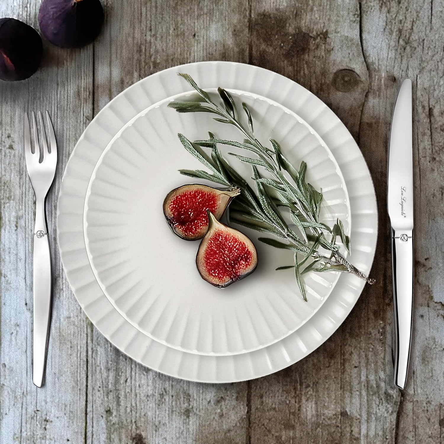 Lou Laguiole - Jet - 24 couverts pour 6 personnes - inox 18/0, finition brillante