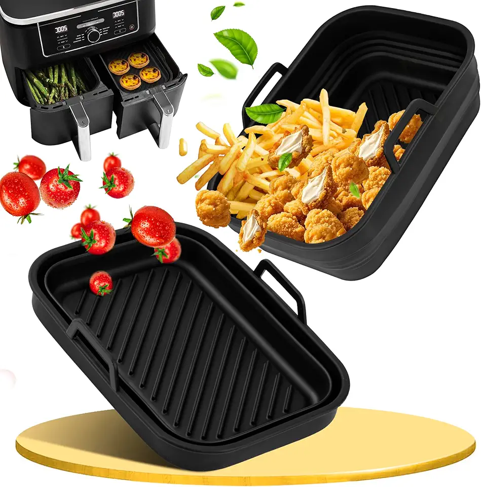 Moule silicone pliable pour airfryer, lot de 2, accessoires XL, AF400EUCP AF400EU SL400EUCP SL400EU AF500EUCP