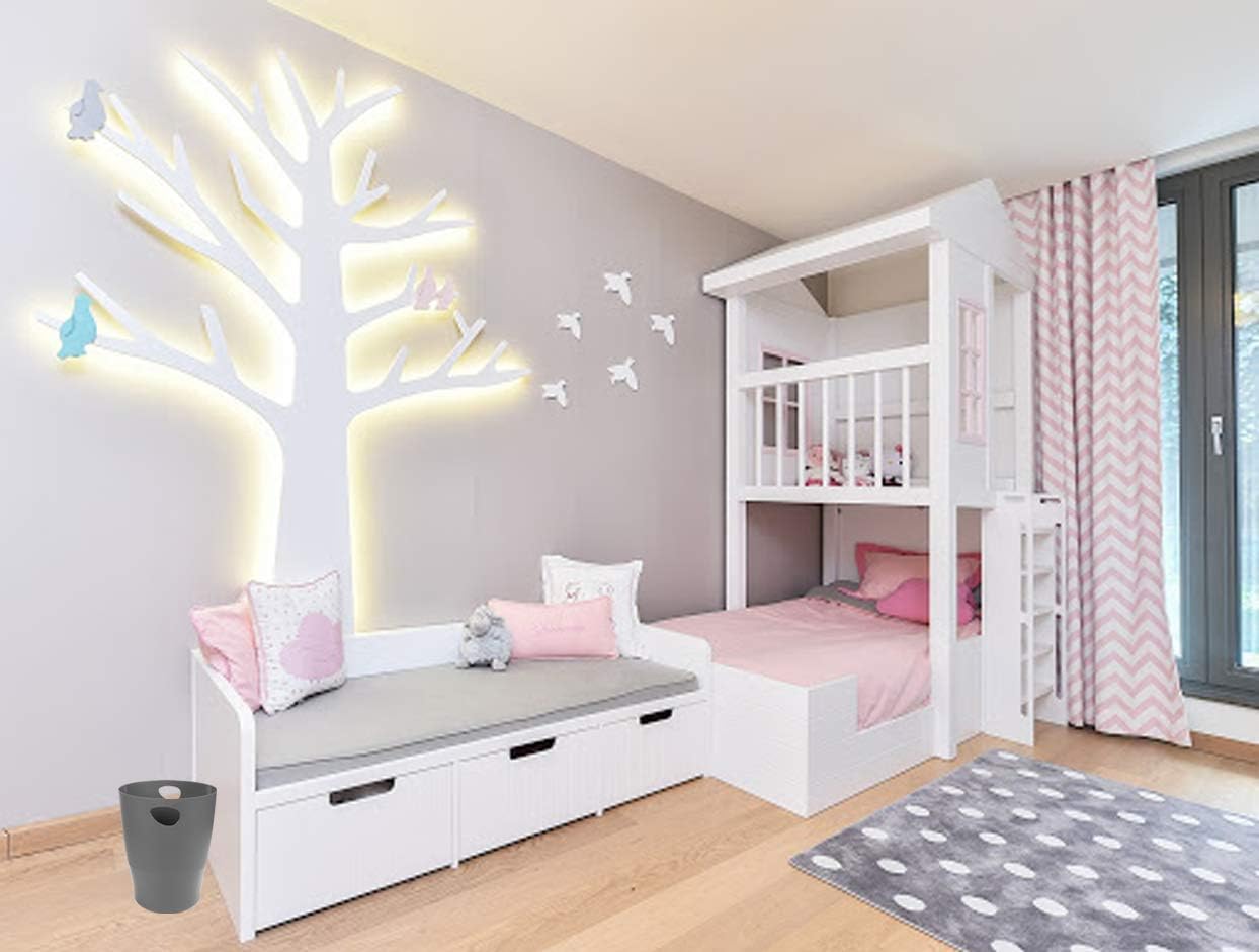 Exacompta - corbeilles à papier ECOBIN 15L - poignées, gris, 26,3x26,3x33,5 cm - 45307D