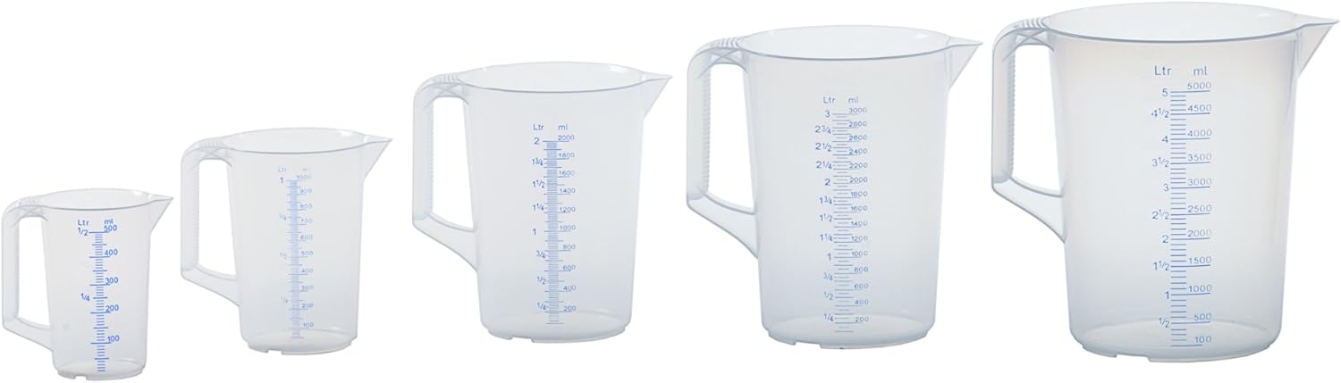 hünersdorff - verre doseur 3L - incassable, PP, gradué, lavable