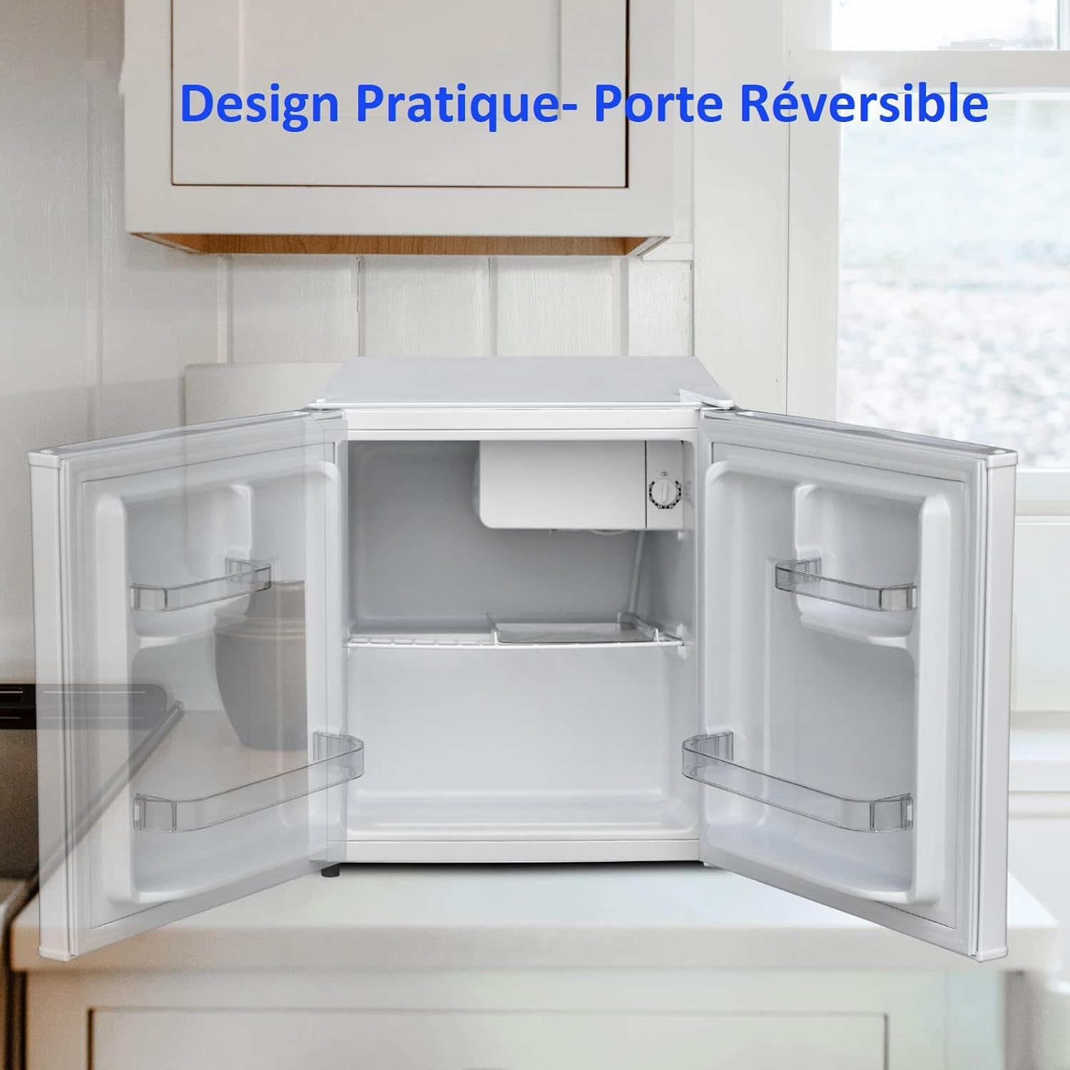 Smad - Mini frigo 48L - porte réversible, 0-10°C, blanc, compact