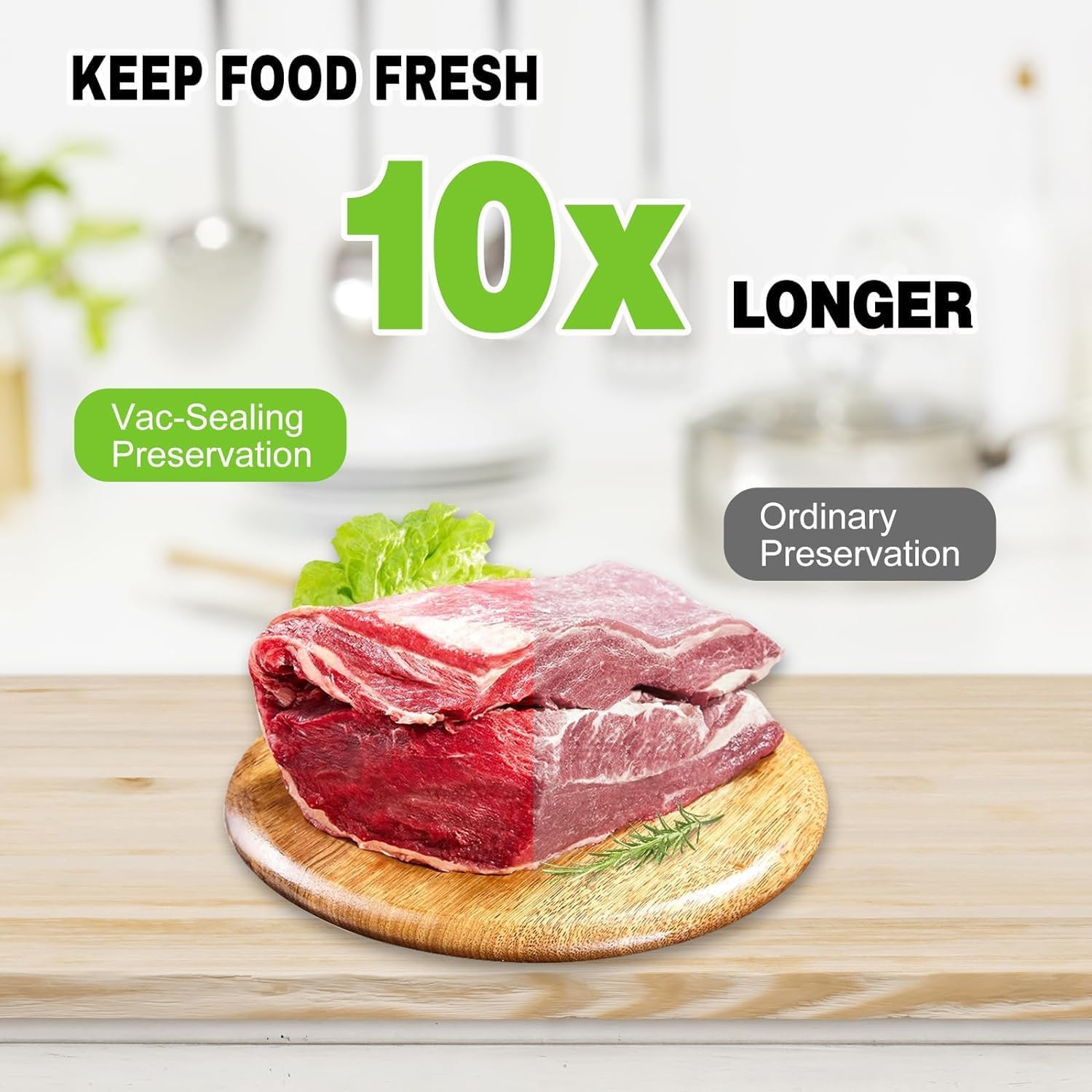 Machine sous vide alimentaire 5 en 1, 100 sacs inclus, mode sec/humide