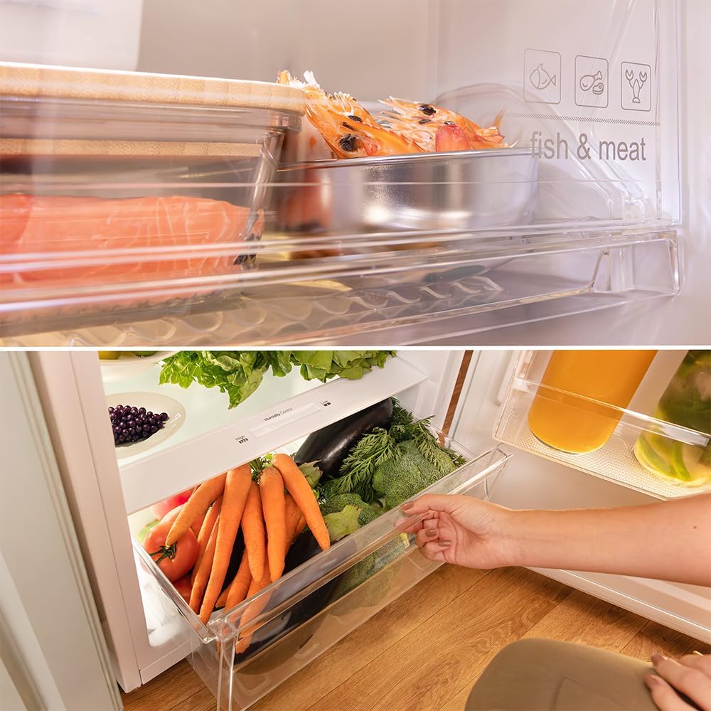 Cecotec - Bolero CoolMarket 2D - 255L, NoFrost, moteur Inverter, E, design blanc - 2D255NF