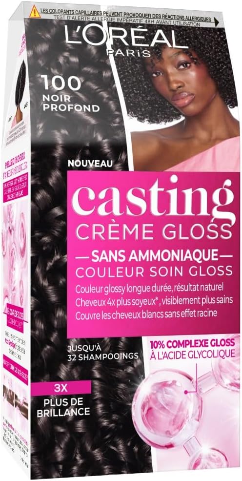 L'Oréal Paris - Casting Crème Gloss - soin sans ammoniaque, Noir Profond