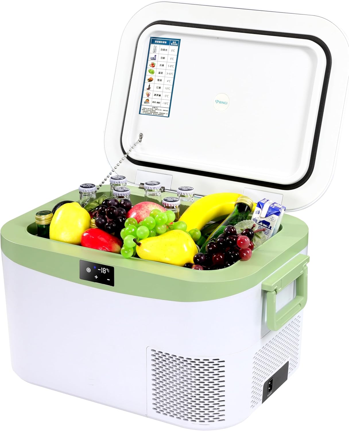 BINGI - glacière à compression 12,8L, -18°C, 12V/24V/220V, portable