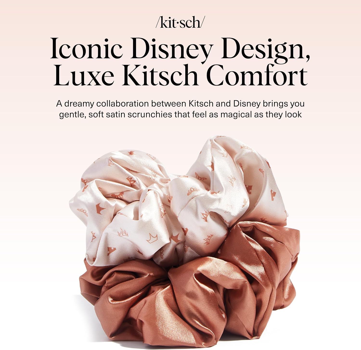 Kitsch - Disney Satin Scrunchies - 2 pcs - Cheveux tous types, sans pli