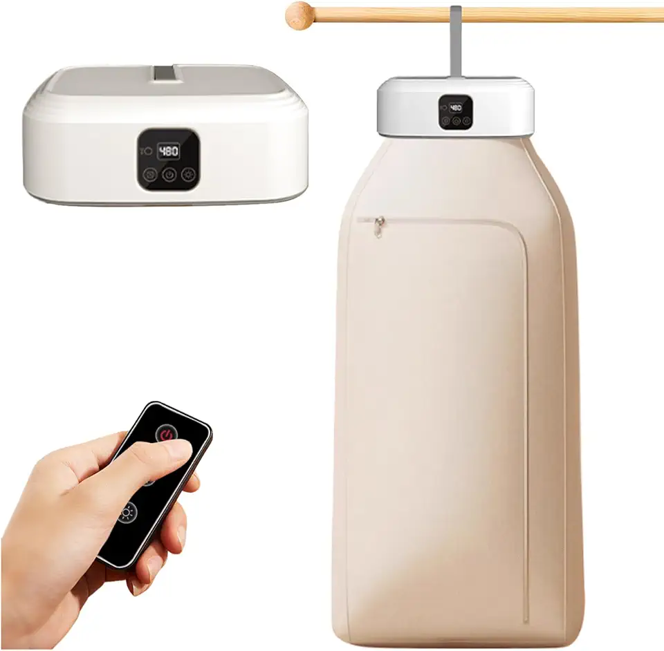 Sèche-linge électrique portable - pliable, minuterie 8h, UV, LED, PTC, idéal maison/voyage