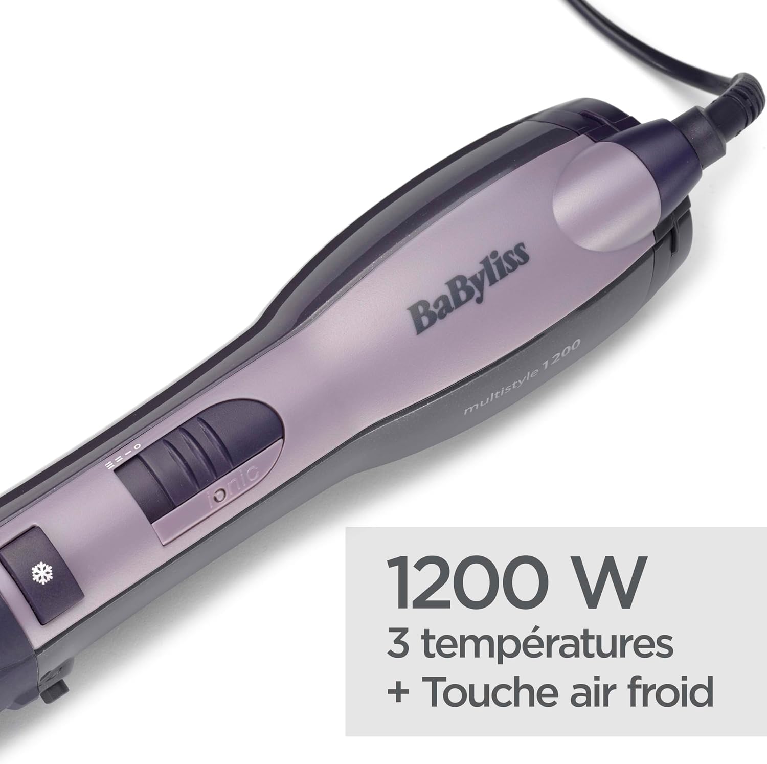 BaByliss – brosse soufflante multistyles – technologie ionique, 4 accessoires, AS121E
