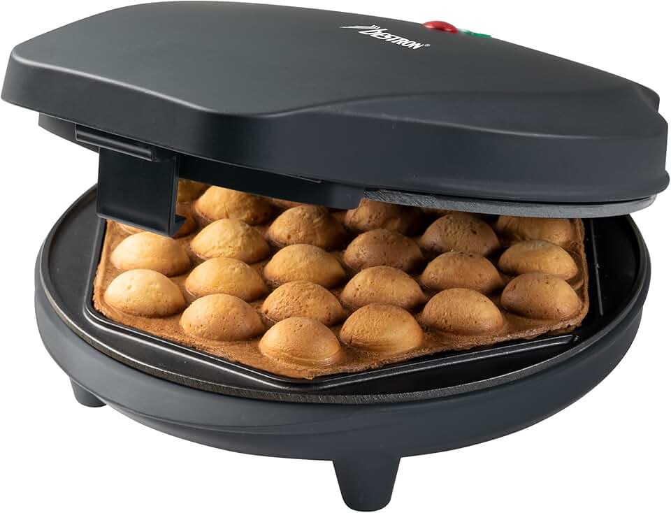 Bestron - Gaufrier à bulles, 700W, anti-adhésif, noir mat