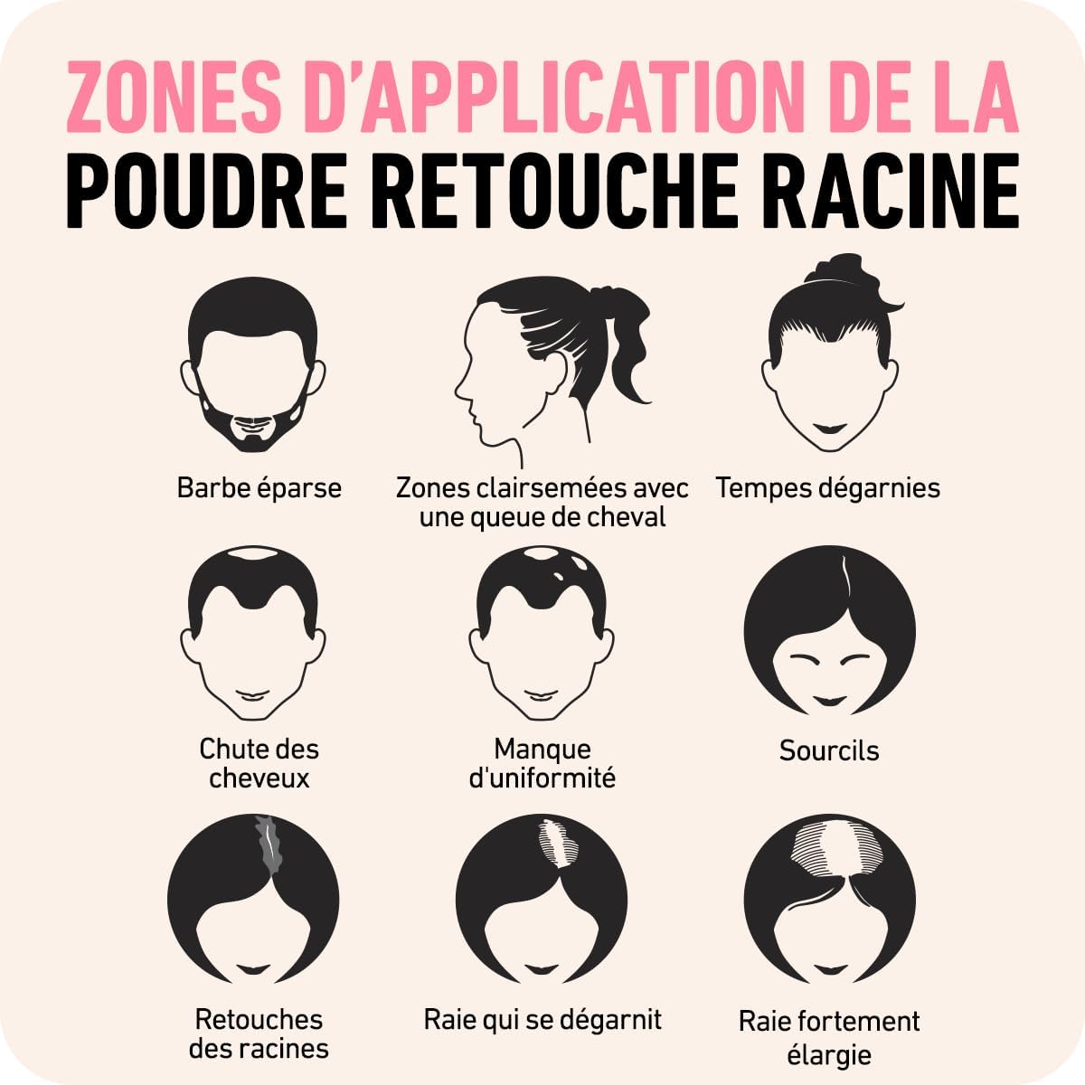 BOLDIFY - poudre de racine auburn moyen - 4g - couvre cheveux gris instantanément