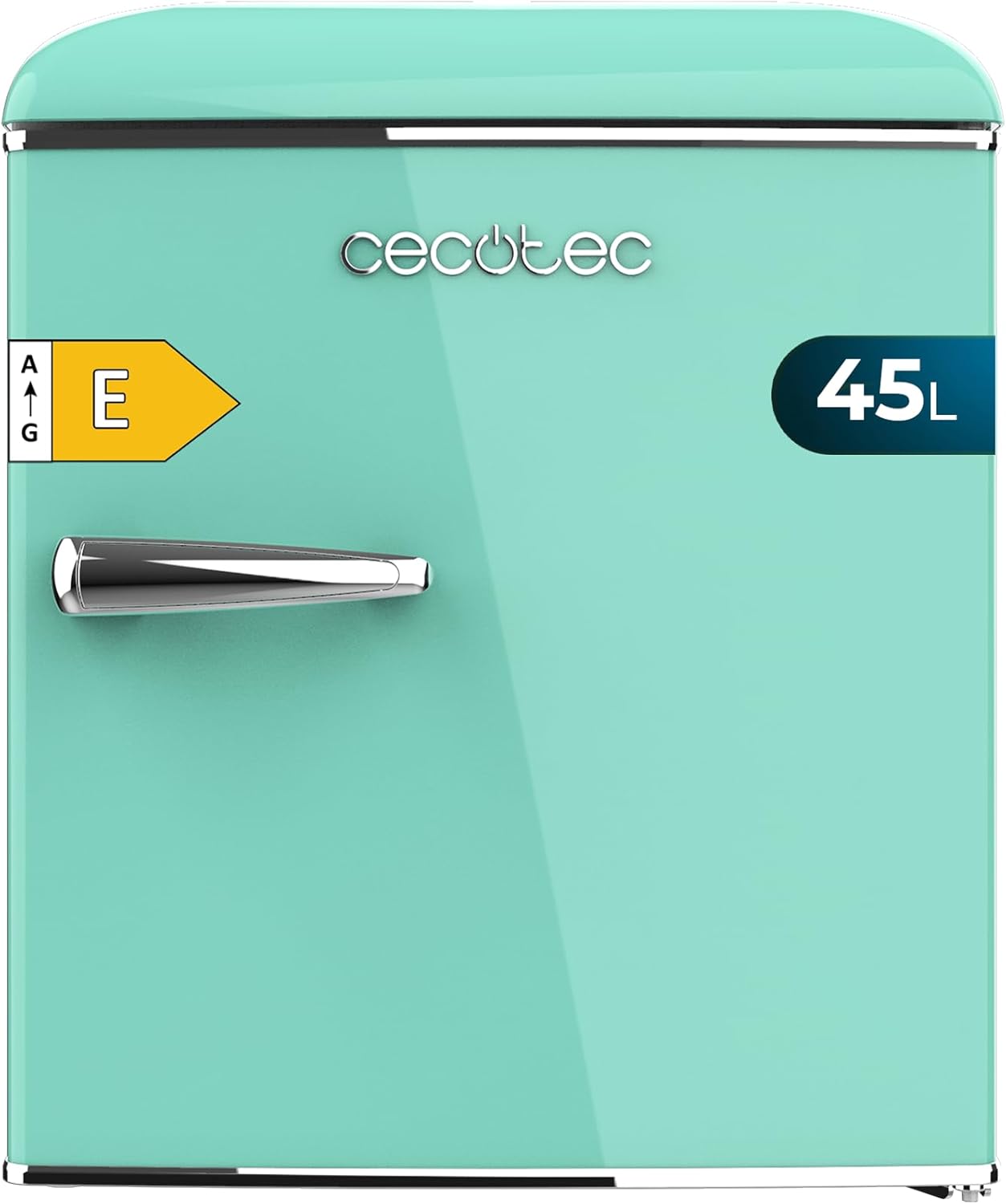 Cecotec - Bolero CoolMarket TT Origin 45 - 55x44,7cm - mini frigo vert, poignée chromée, classe E