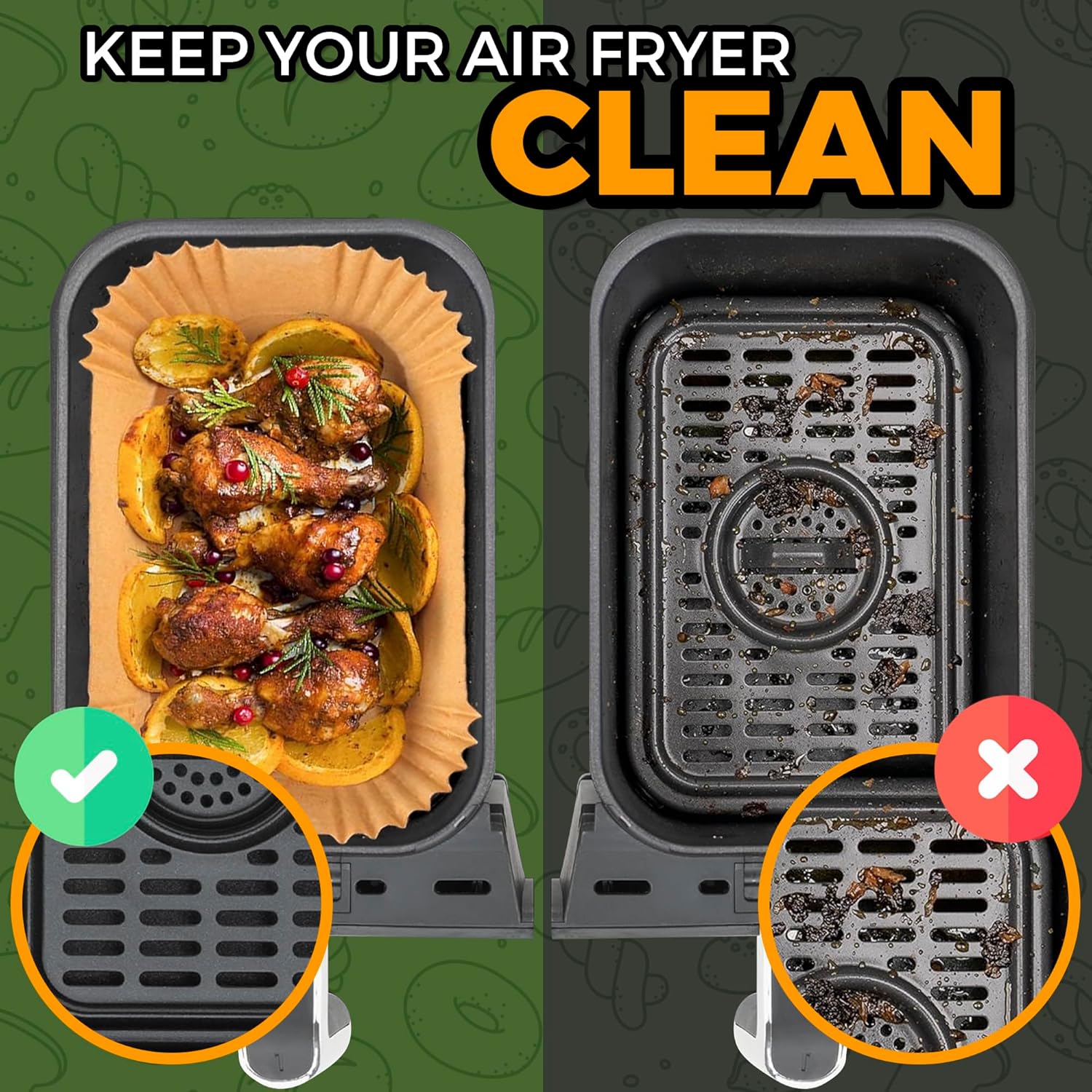 Doublures jetables pour friteuse - compatible 10L - lot 225 - accessoires antiadhésifs cuisson AF500UK