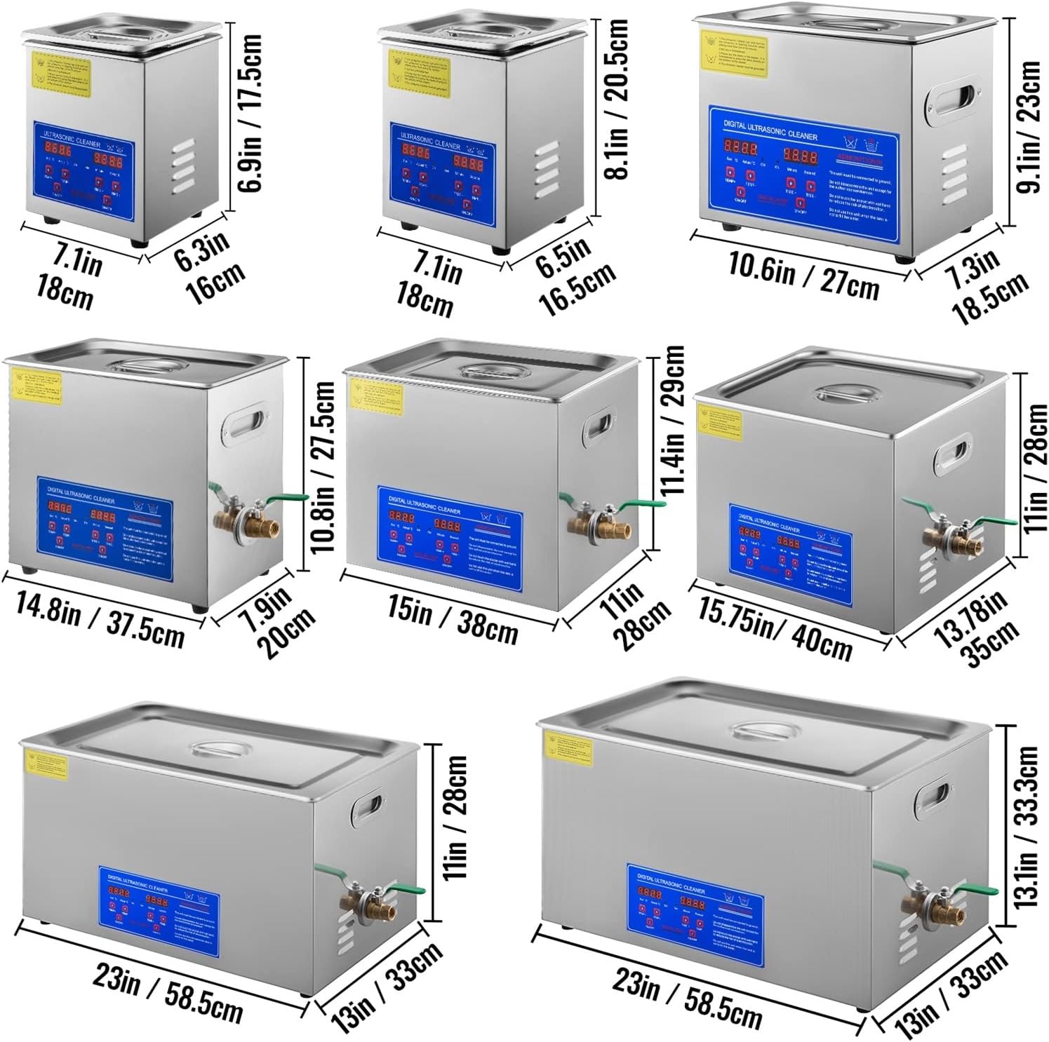 Nettoyeur ultrasons - 3L - lave-vaisselle portable, stabilité assurée