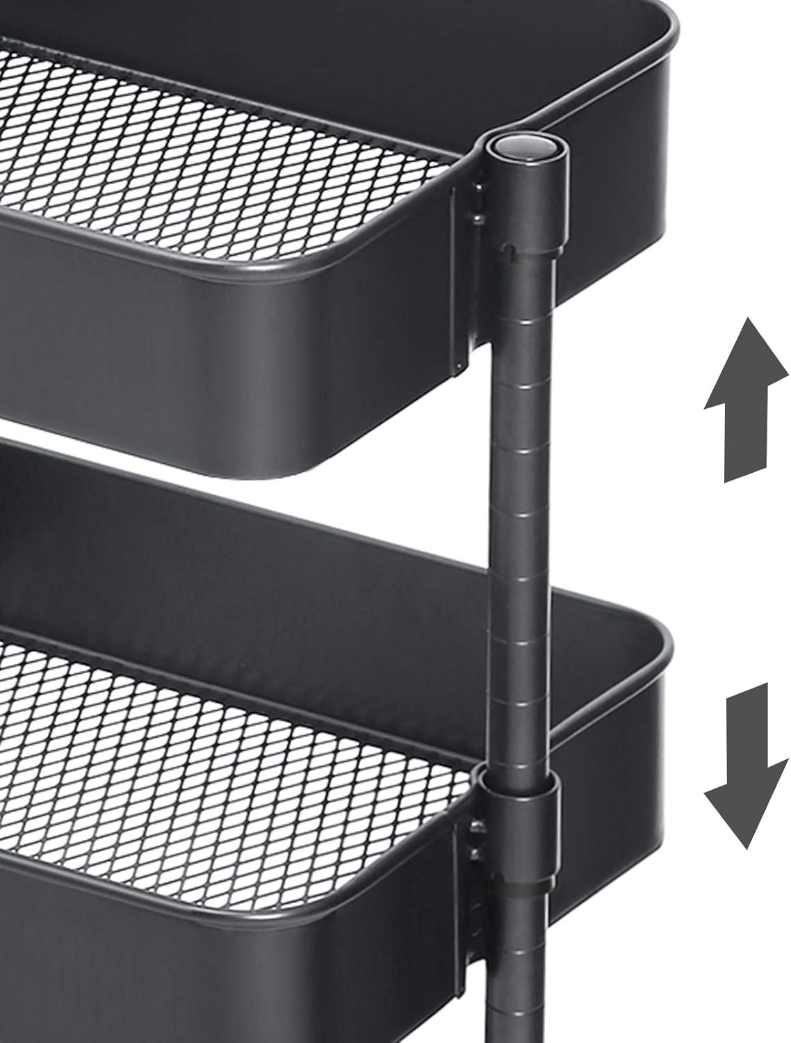 SONGMICS - Chariot 3 niveaux - hauteur réglable, freins, montage facile - BSC60GS