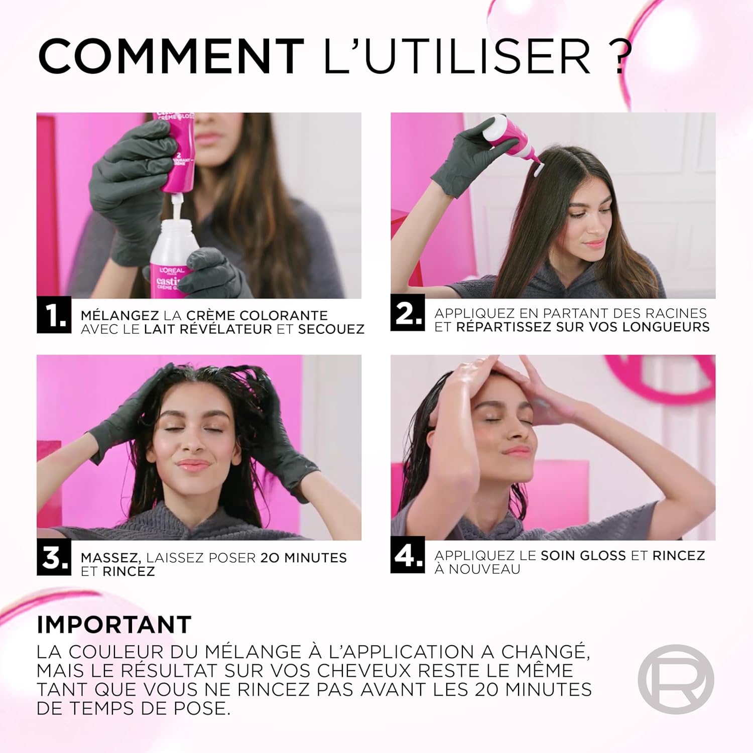 L'Oréal Paris - Casting Crème Gloss - semi-permanent, sans ammoniaque - couleur soin Brownie Praliné, 454