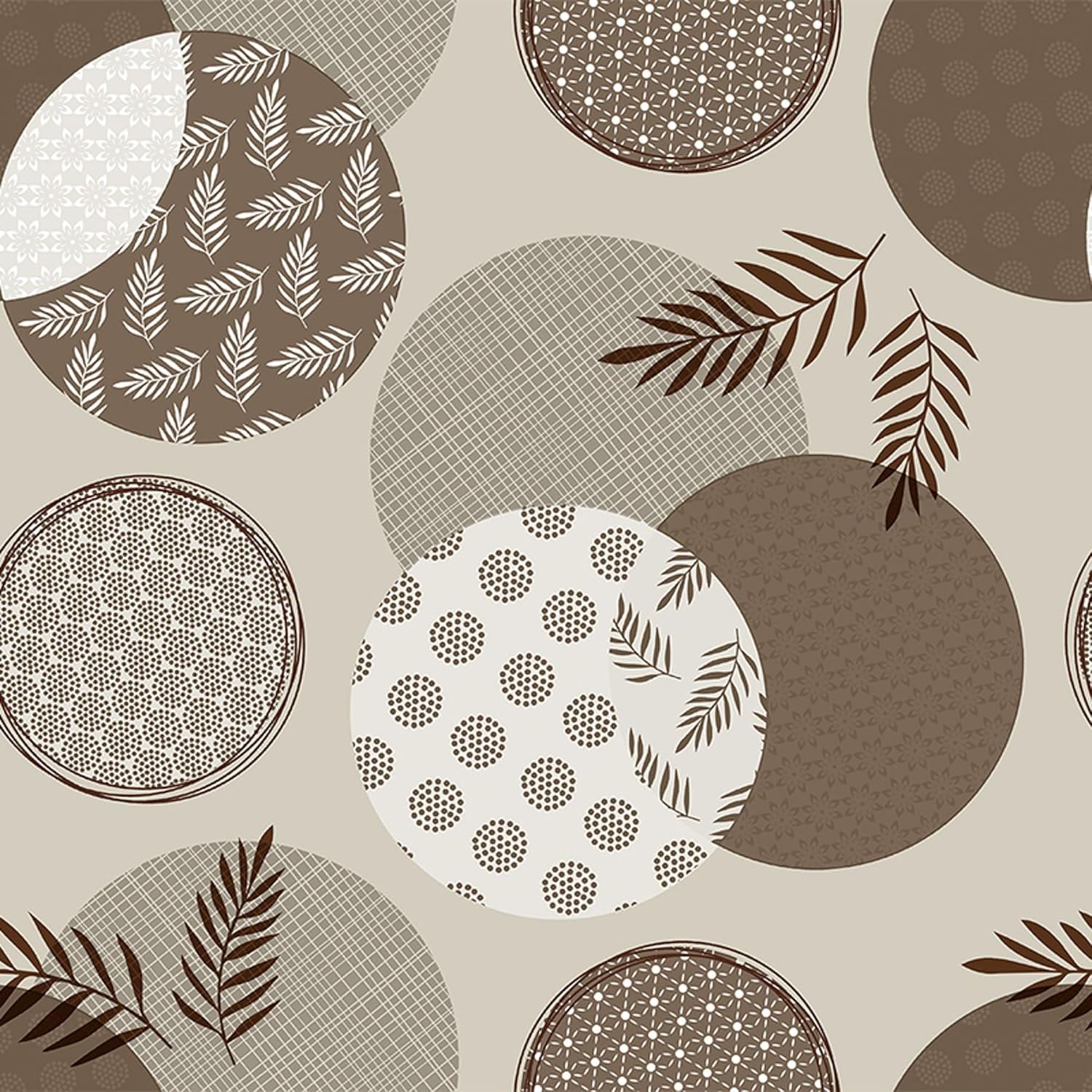 Nappe en toile cirée - rectangulaire 100x140 cm - anti-taches, imperméable, marron