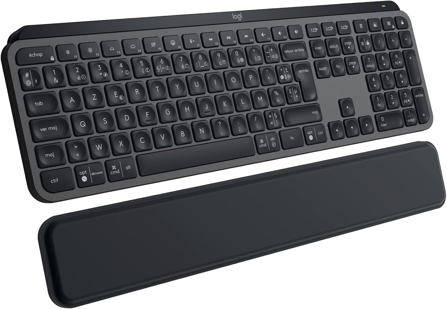 Logitech - MX Keys S Plus - clavier sans fil rétroéclairé, AZERTY, ergonomique