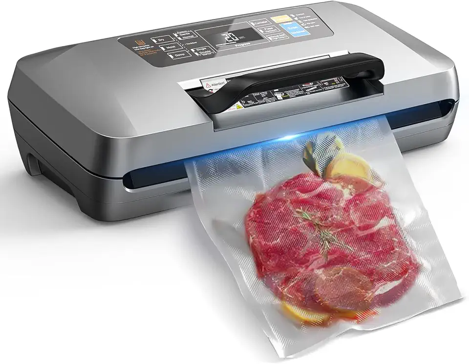 Machine Sous Vide Alimentaire - 12 en 1, 95 kPa, coupe-sac, sacs inclus