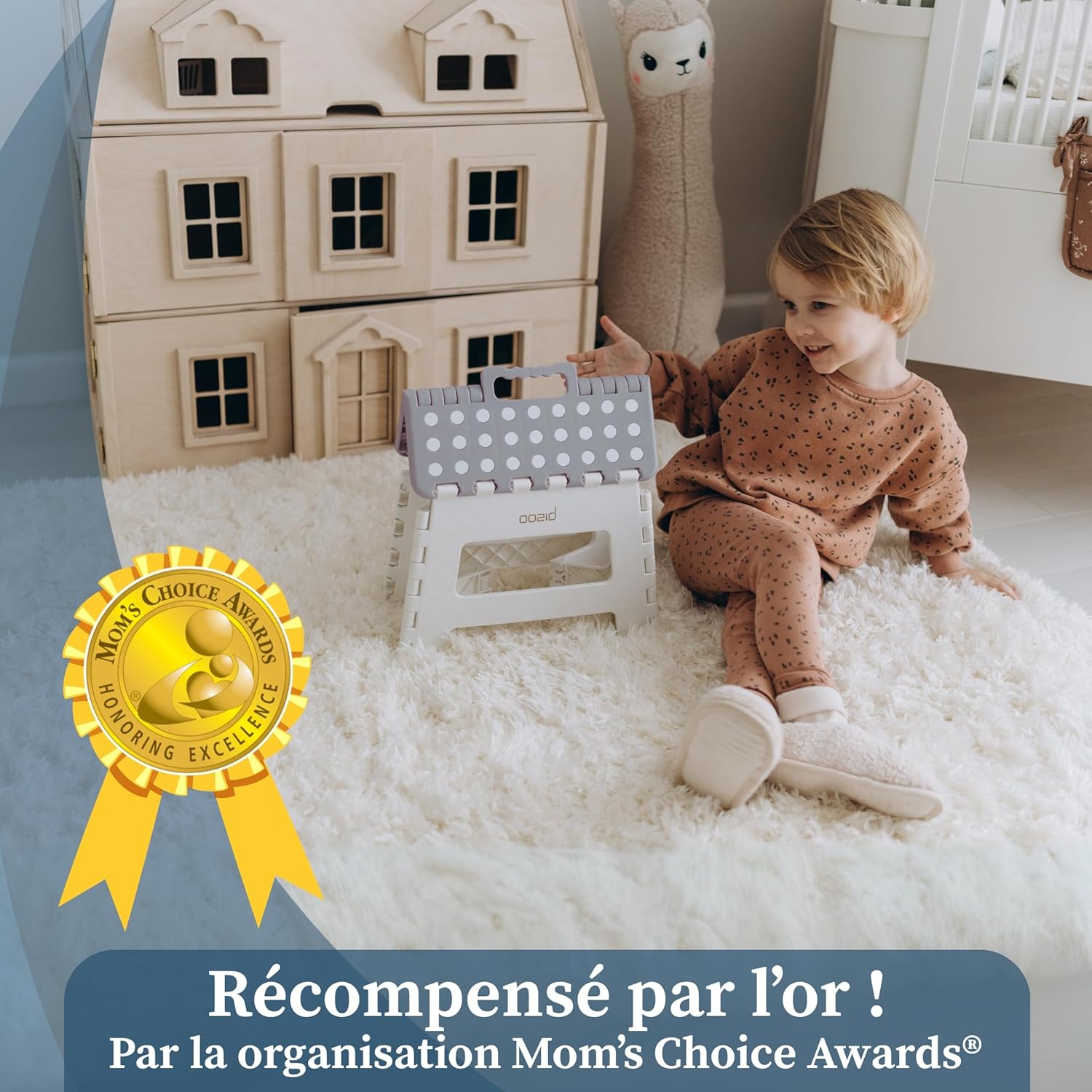 Bisoo - Tabouret pliant 22 cm - plastique robuste, enfant, portable