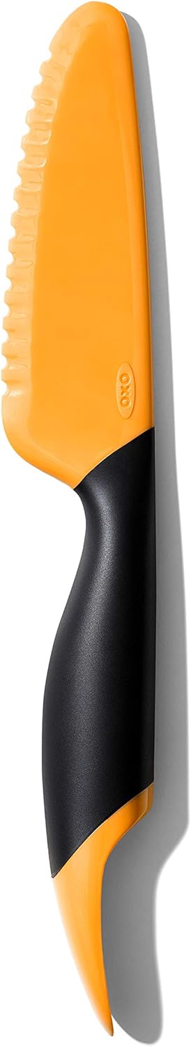 OXO Good Grips – Trancheuse à mangue avec cuillère – 12cm – Noir et orange