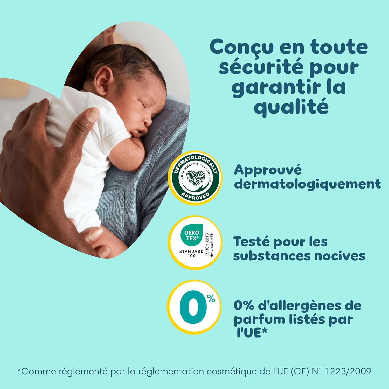 Pampers - Premium Protection Taille 4 - 9-14kg, 174 couches, double protection peau et fuites