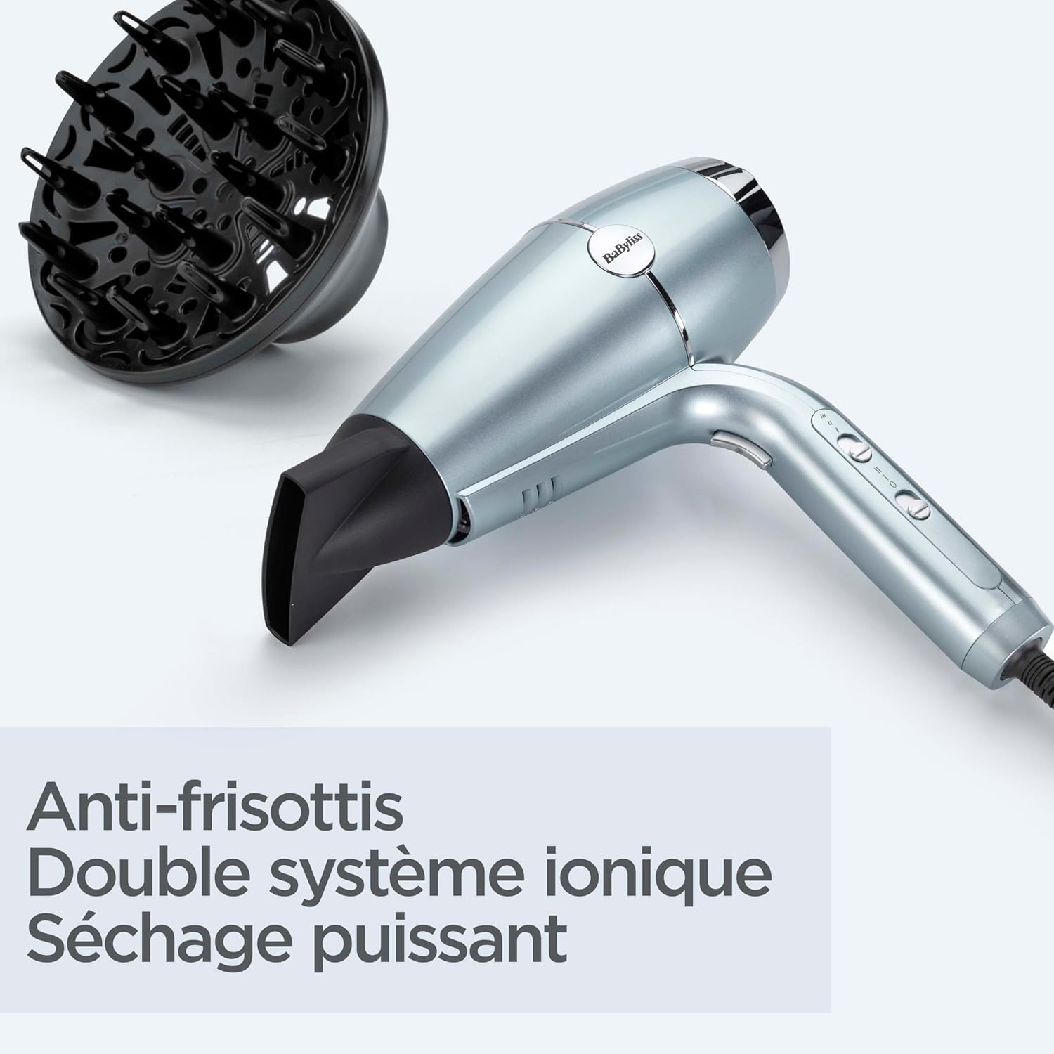 BaByliss - sèche-cheveux Hydro-Fusion 2100W - ionique, cheveux brillants et protégés - D773DE