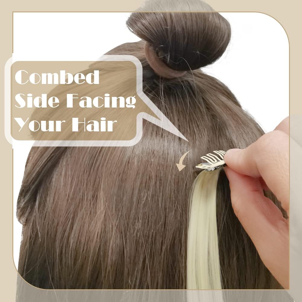 Dreamlover - pinces à perruque métal, blanc cassé, lot de 30, fixation sécurisée