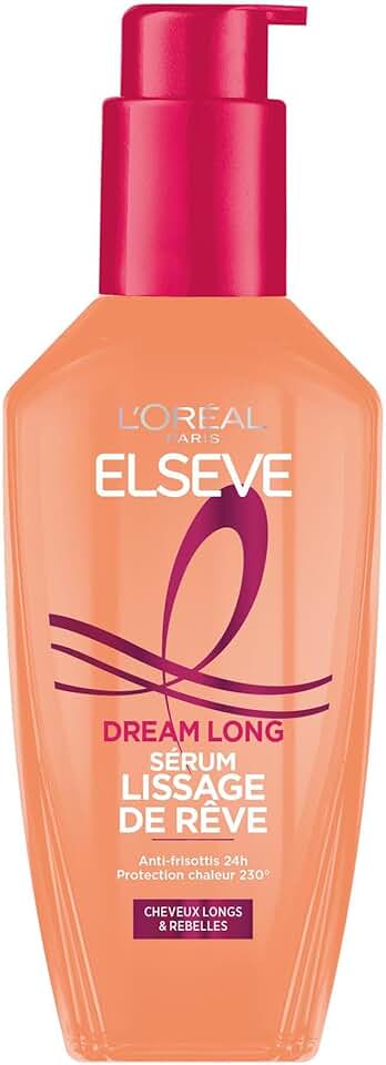 L'Oréal Paris - Dream Long - 100 ml - Sérum lissant, protecteur chaleur 230°, anti-frisottis, kératine végétale, beurre 