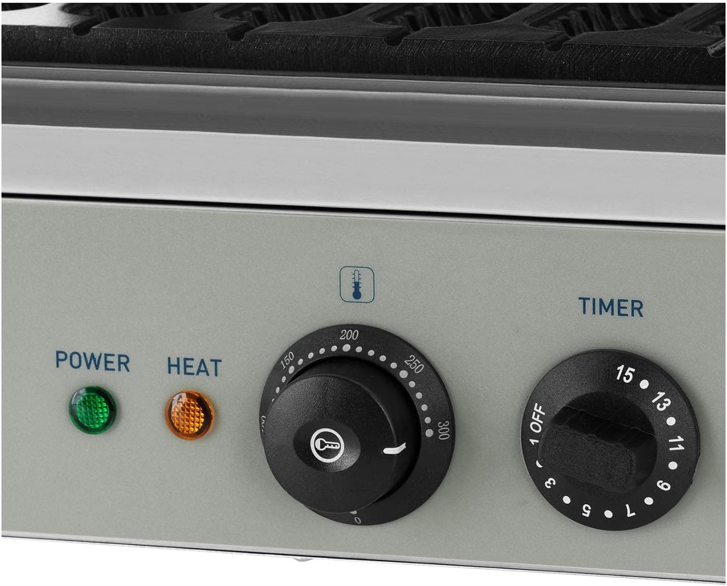 Royal Catering - gaufrier 6 bâtonnets, 1500W, minuterie, 29,5x38,3x42cm - RCWM-1500-S