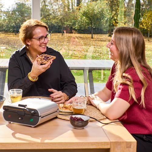 SENYA - Gaufrier 3 en 1 - compact - plaques interchangeables, facile à nettoyer