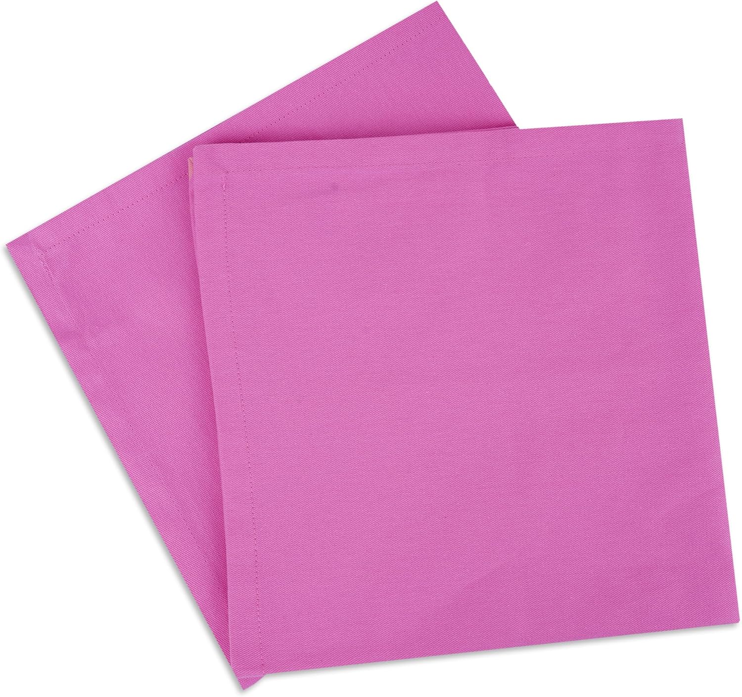 Sweet Needle - serviettes de table surdimensionnées 45x45 cm coton épais coins arrondis, lot de 12, rose