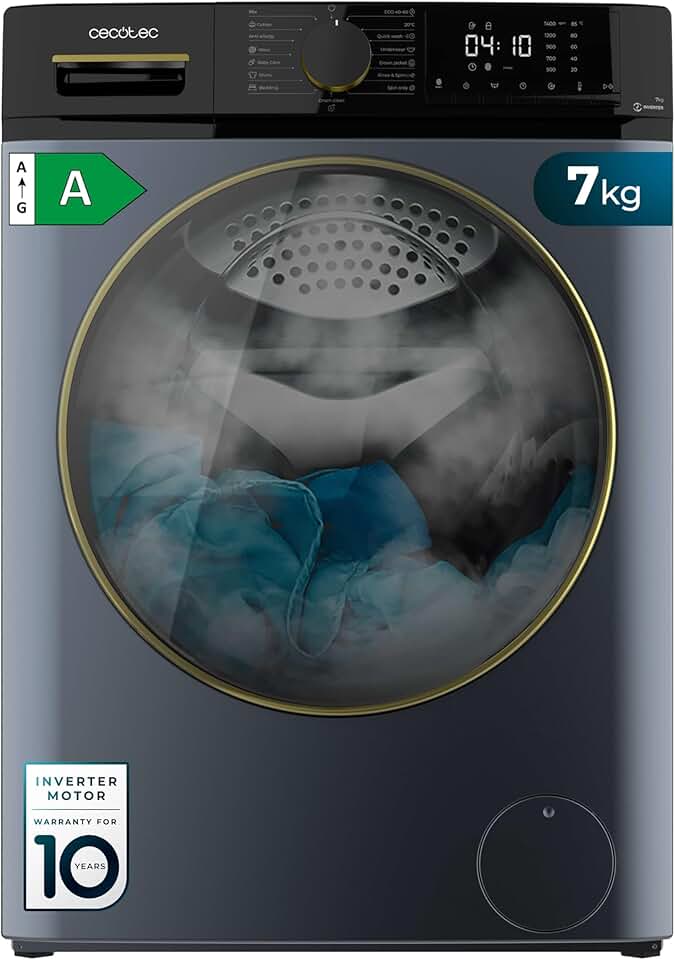 Cecotec - Bolero Dresscode 7610 - 7kg, 1400tr/min, Classe A, Vapeur - 7610