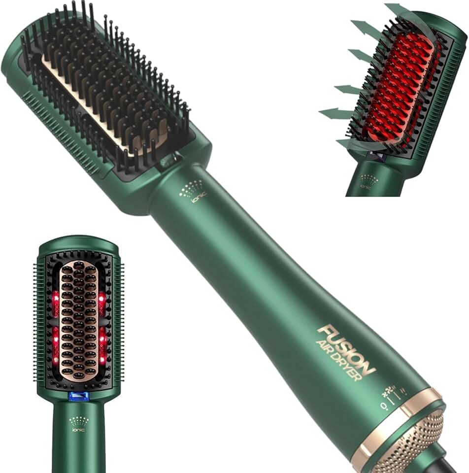 Brosse à air chaud 4 en 1 - séchage, coiffage doux et rapide - Fusion Air Dryer