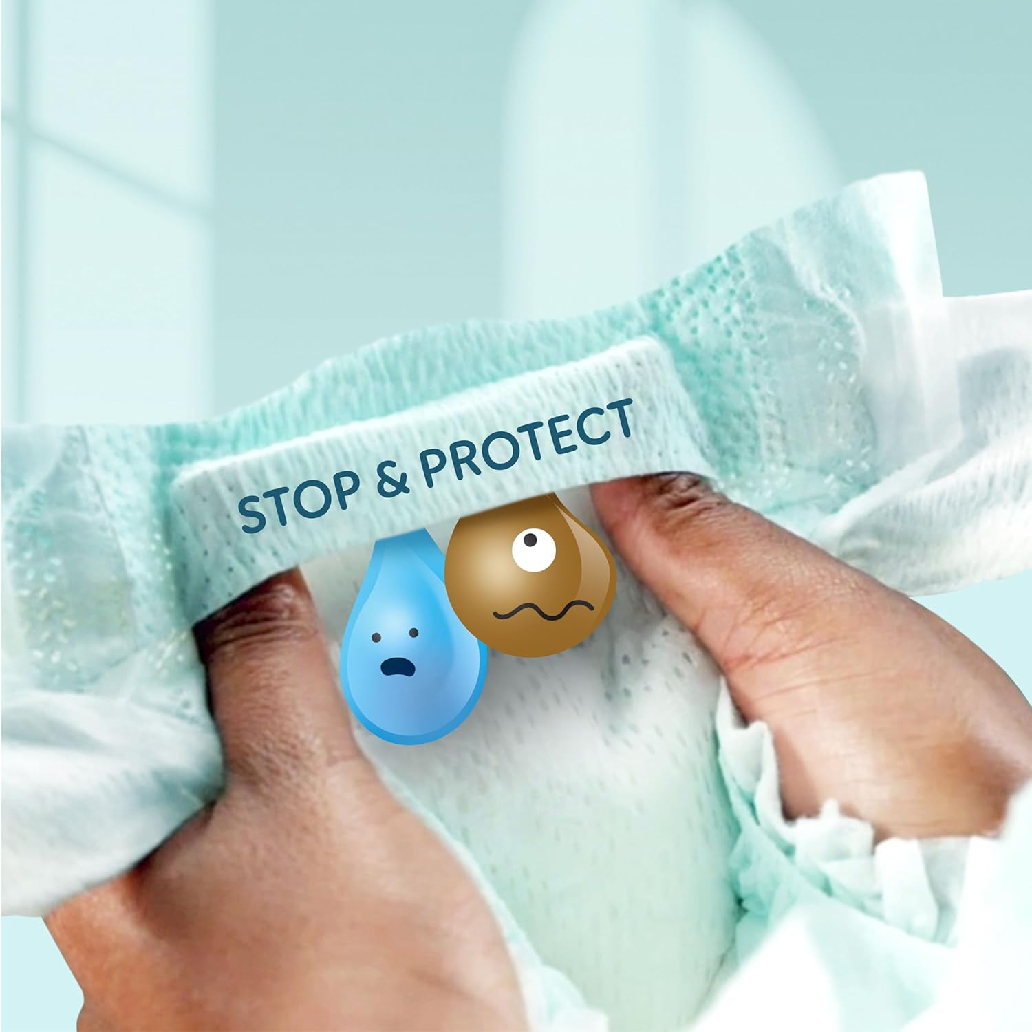 Pampers - Premium Protection Taille 1 - 180 couches, 10 lingettes, 2‑5kg, protection peau et fuites